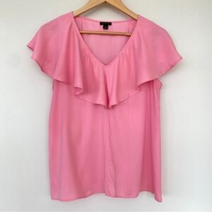 Ann Taylor Pink V-Neck blouse S